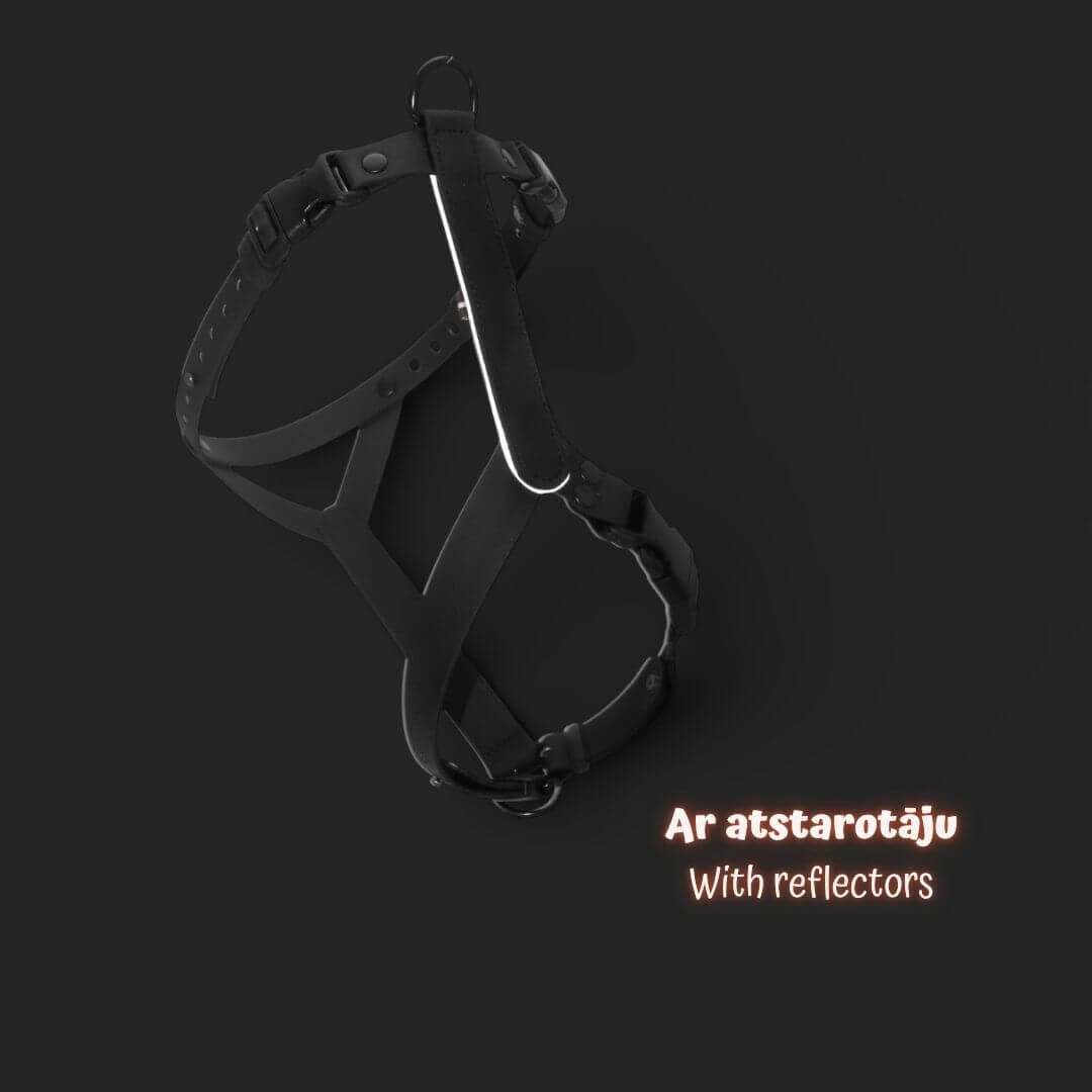 EasyFit anatoomilised veekindlad traksid koertele - Must